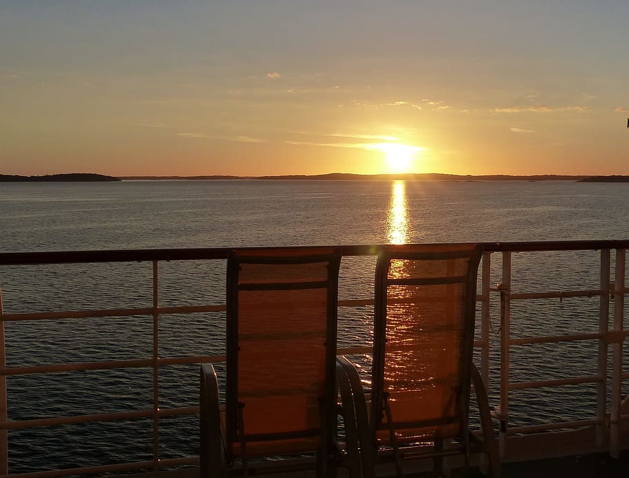 Evening, Recovery, Sunset, sea, water, sunlight, scenics, sky HD wallpaper