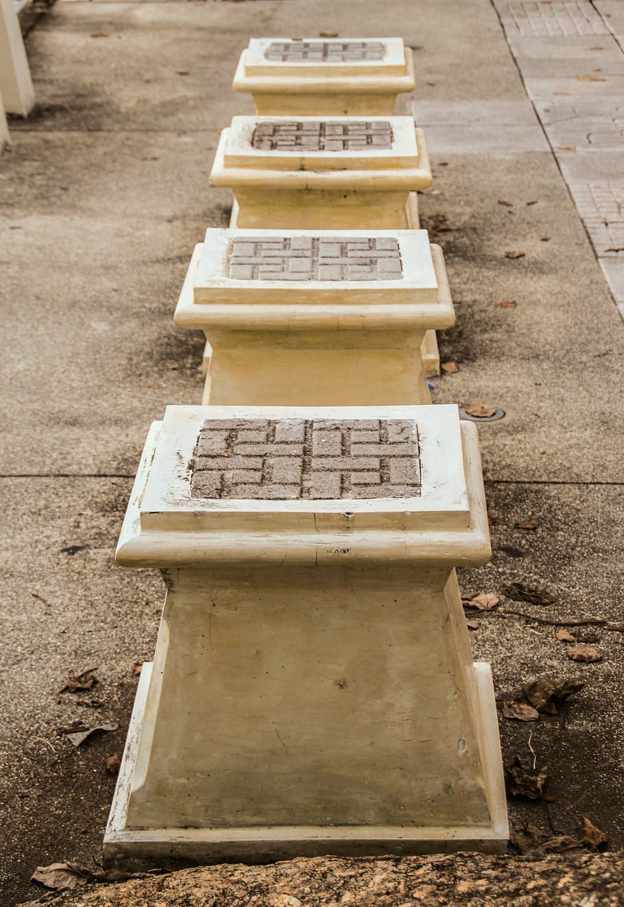 socket, seat, stone, stool, building, no people, day, high angle view HD wallpaper