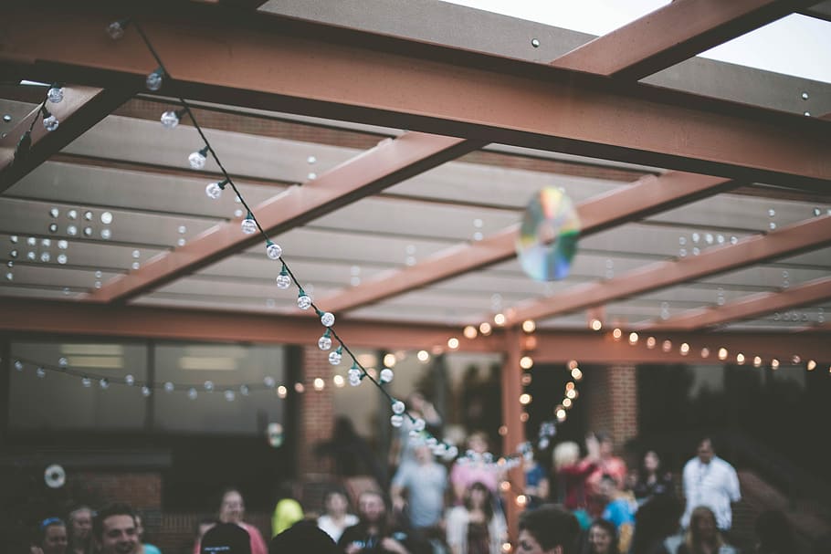 white string lights, shallow focus photography of LED strip lights hanging on wall HD wallpaper