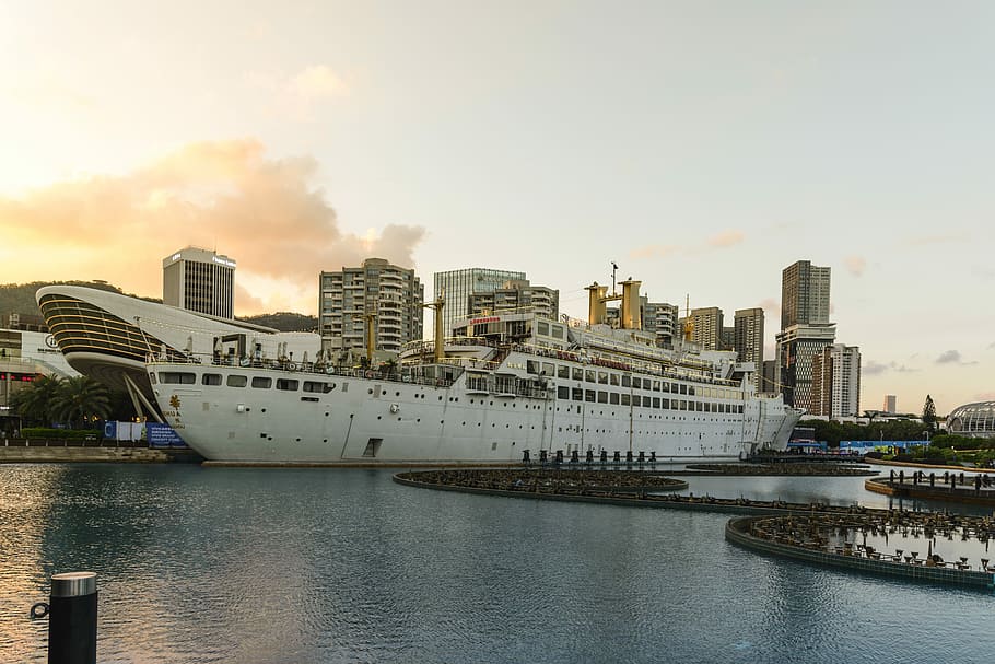 ship, cityscape, harbor, building exterior, architecture, built structure HD wallpaper