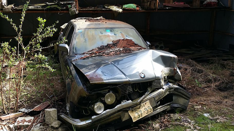rusted, car, wreck, old car, metal, iron, steel, weathered HD wallpaper