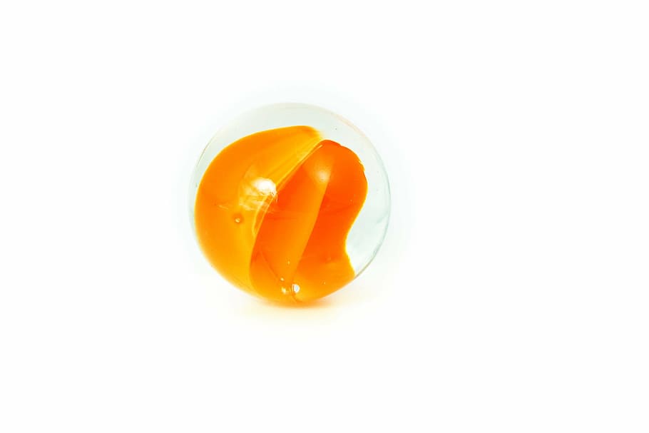 marble, balls, orange, single, one, white, background, studio shot HD wallpaper