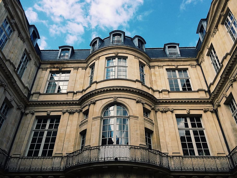 architecture, building, facade, low angle shot, perspective HD wallpaper