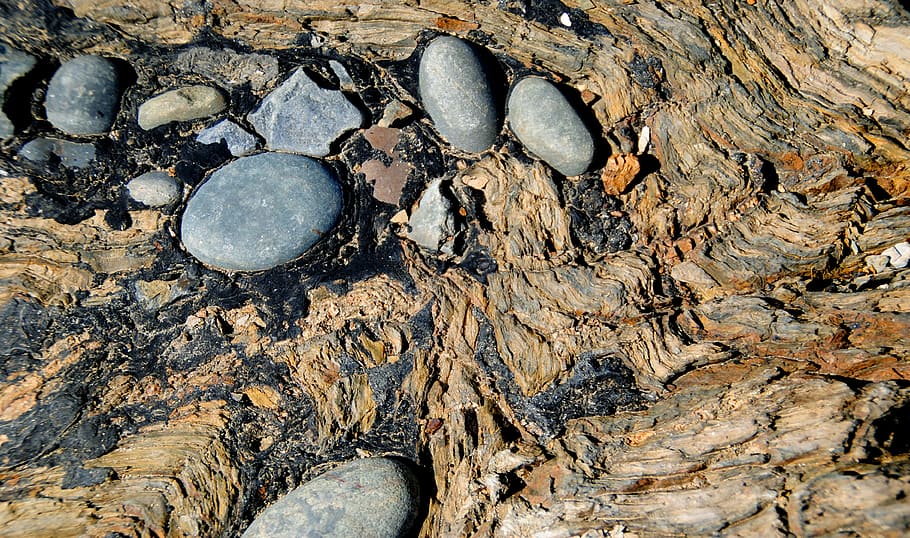 several stones on wood, rock, cliffs, brittany, atlantic, coast HD wallpaper