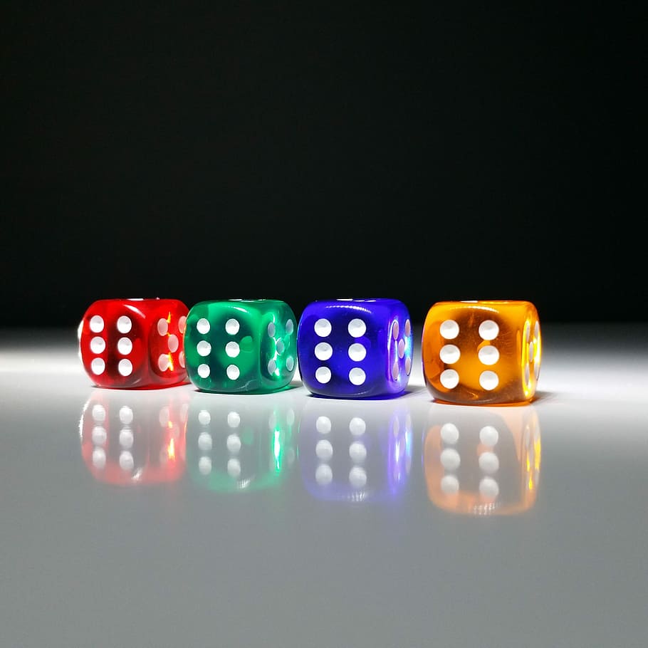 Cube, Luck, Colorful, Play, lucky dice, craps, gambling, leisure games, HD wallpaper