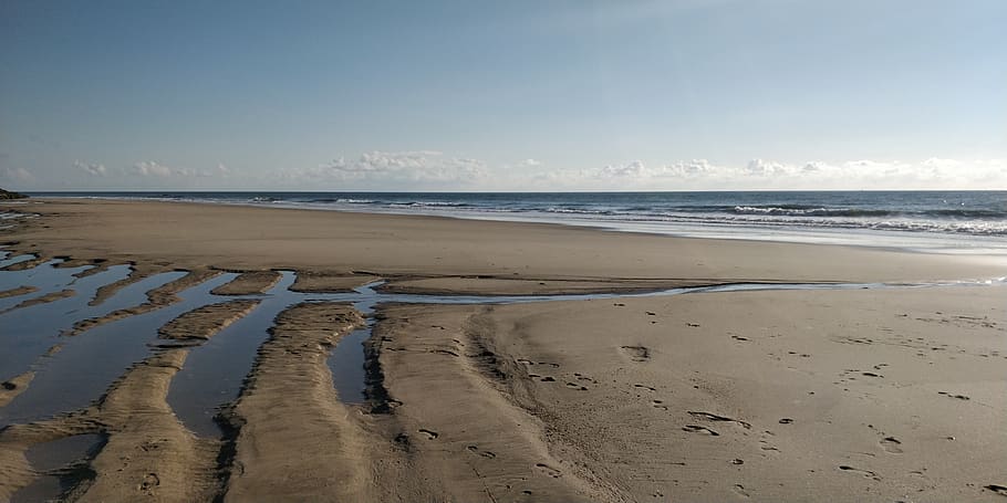 beach, ocean, sky, sand, sea, water, land, beauty in nature HD wallpaper