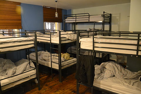 several bunk beds inside white room, sleeping, bedroom, home HD wallpaper