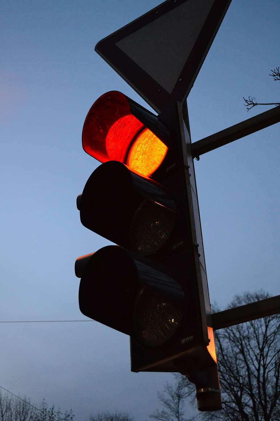 traffic lights, red, stoplight, red light, road signal, low angle view