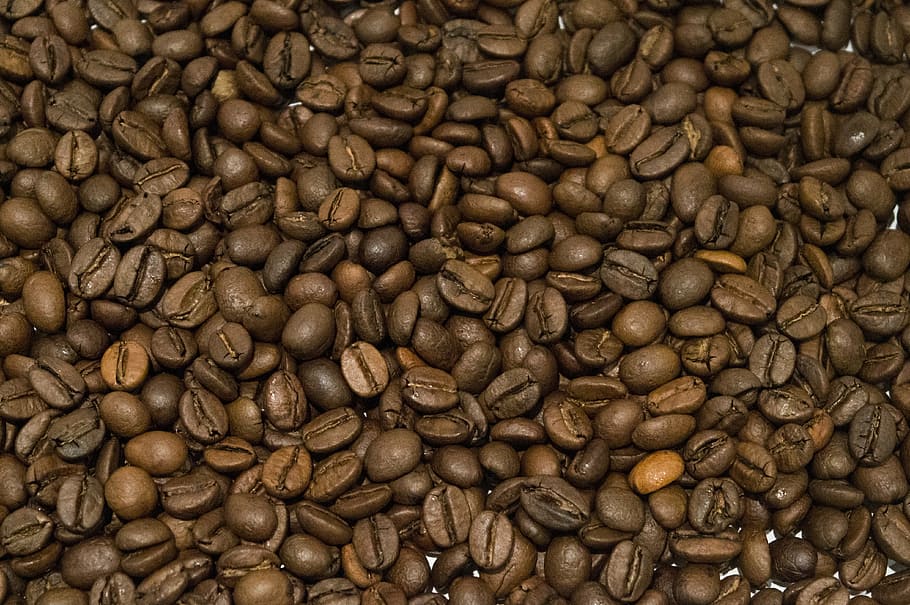 coffee beans, brown, cafe, food, caffeine, roasted, natural HD wallpaper