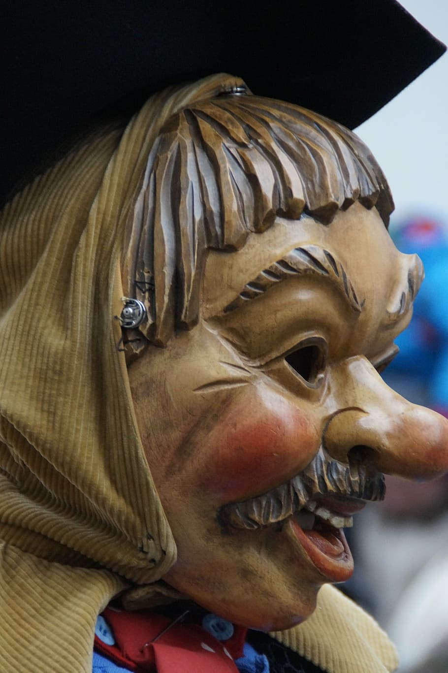 man, profile, portrait, human, face, head, strassenfasnet, fools jump HD wallpaper