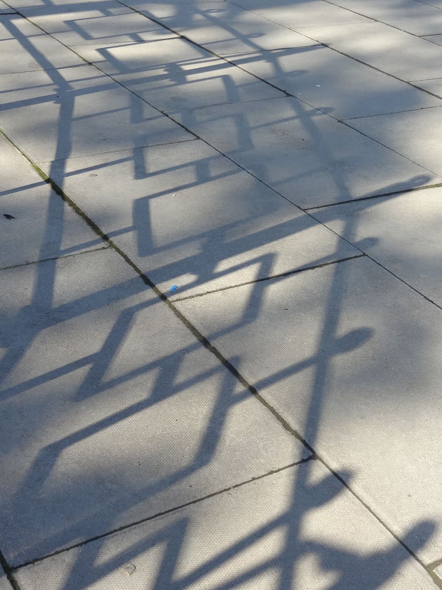 Shadows, Fence, Paving, Rail, railing, architecture, pavement HD wallpaper