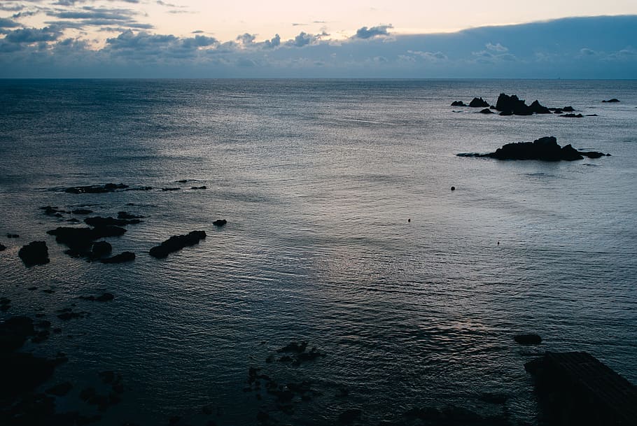 After the sunset, landscape, sea, nature, water, wave, scenics HD wallpaper