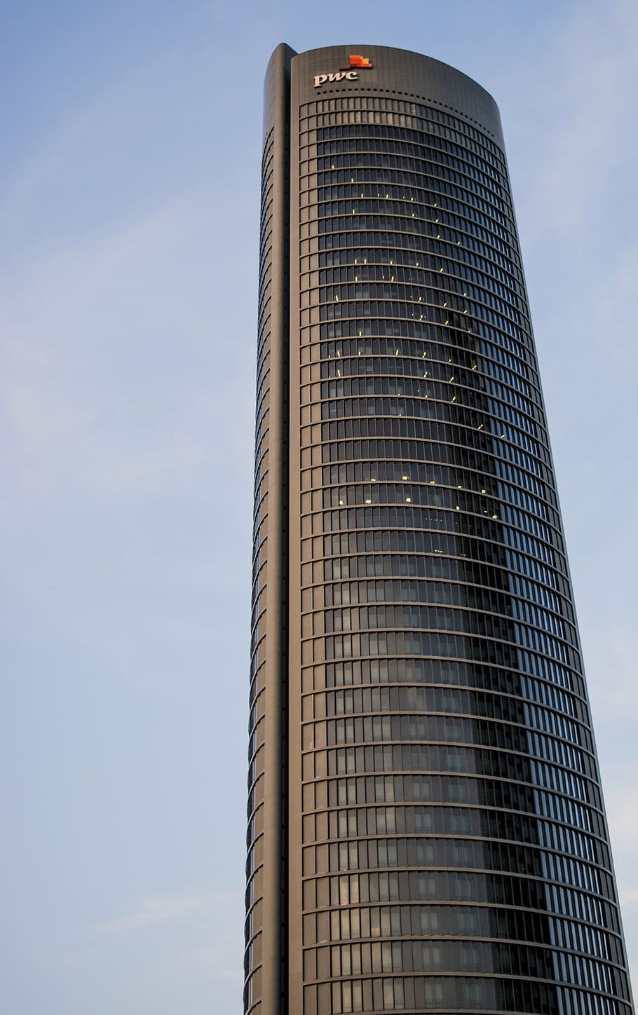 tower, madrid, city, architecture, buildings, modern, sky, urban HD wallpaper