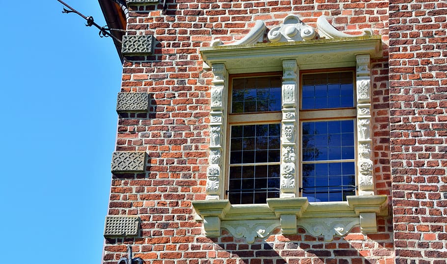 window, brick, home, architecture, facade, old, building exterior HD wallpaper