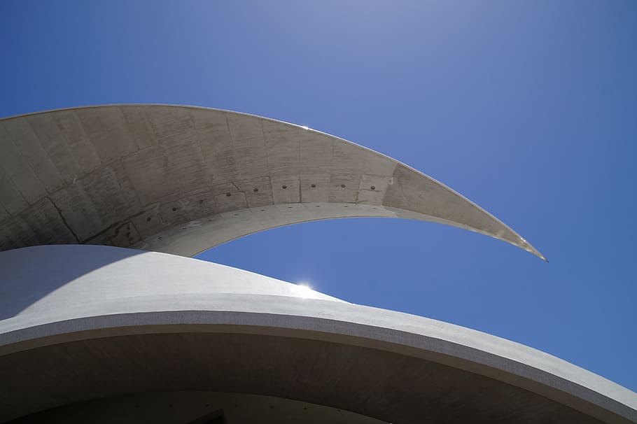 auditorium, music hall, concert hall, opera, tenerife, architecture, HD wallpaper