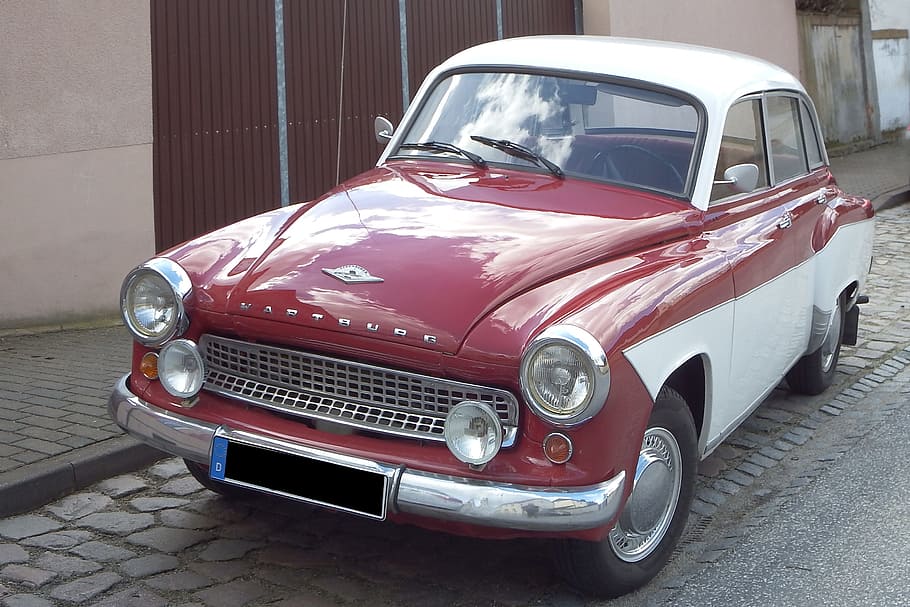 Auto, Oldtimer, Historically, east germany, wartburg castle HD wallpaper