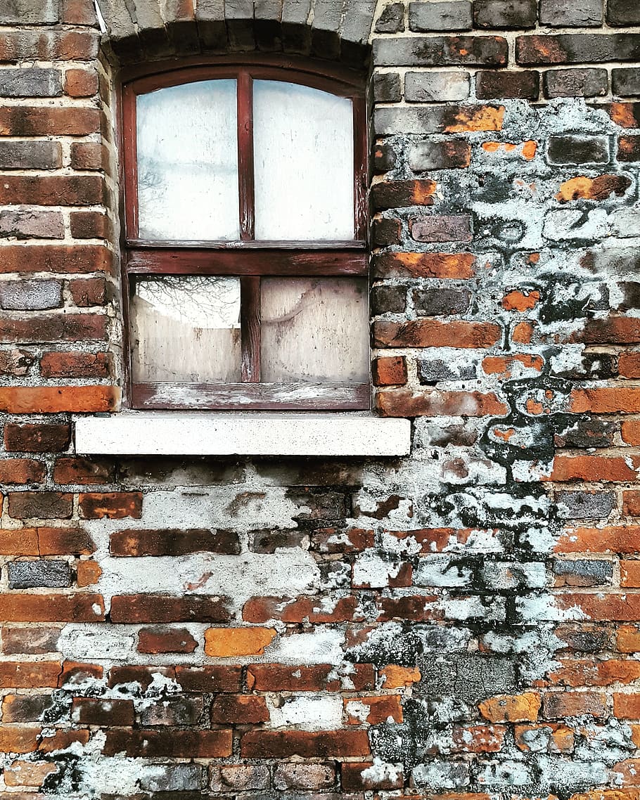 brick, wall, old, leave, home, expression, stone, architecture HD wallpaper