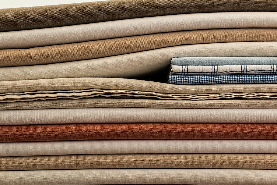 pile of assorted-color textiles, linen, bedsheets, ironing, pressing, HD wallpaper