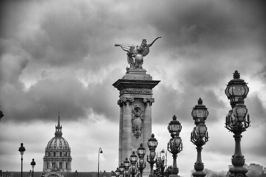 architecture, building, cloud - sky, sculpture, art and craft HD wallpaper