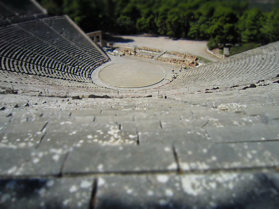 sanctuary asclepius, greece, background, miniature, epidaurus HD wallpaper