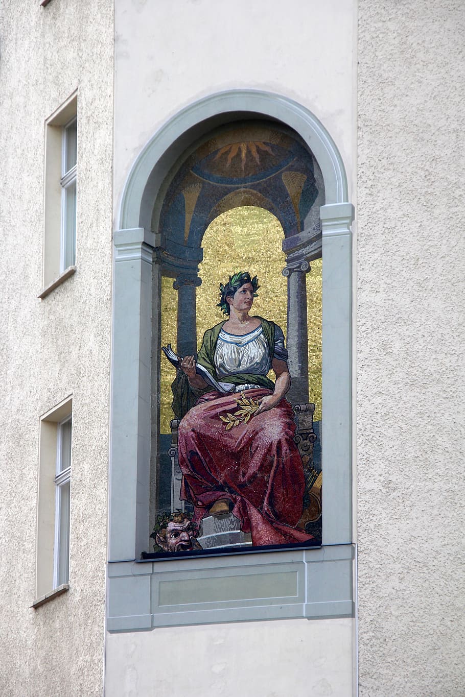 Fresco, Facade, Architecture, Building, painting, gaius, iulius HD wallpaper