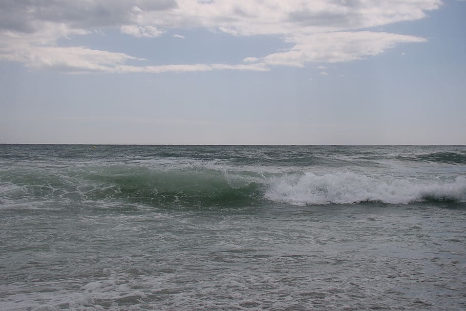 Waves, Cloud, great, sea, nature, sky, water, scenery, no people HD wallpaper