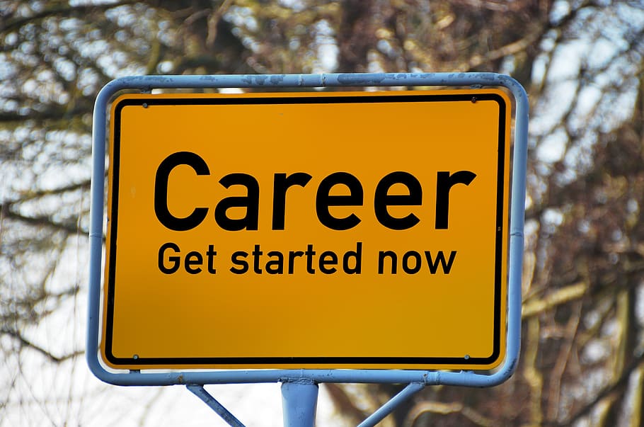 career get started now text panel board, town sign, success, rise, HD wallpaper