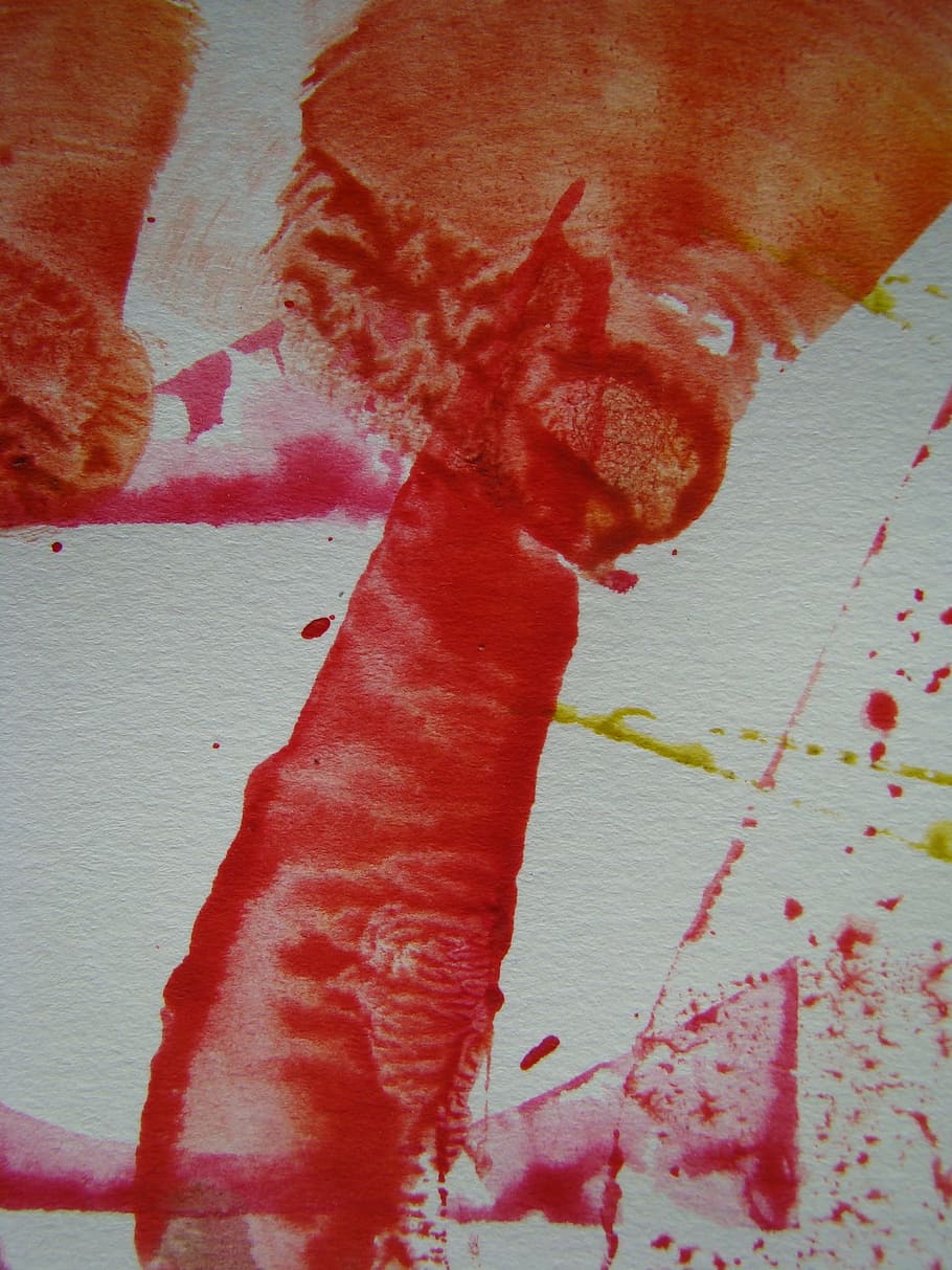 Acrylic, Abstract, Texture, red, artistic, decoration, blood HD wallpaper