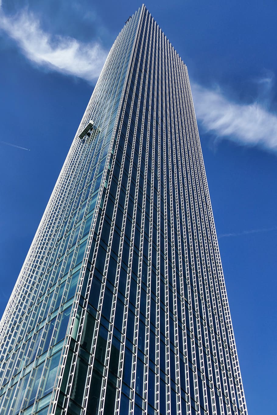 skyscraper, facade, architecture, modern, view, building, structure HD wallpaper