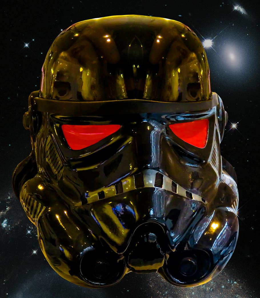 Captain Phasma helmet, star wars, darth vader, space, science fiction