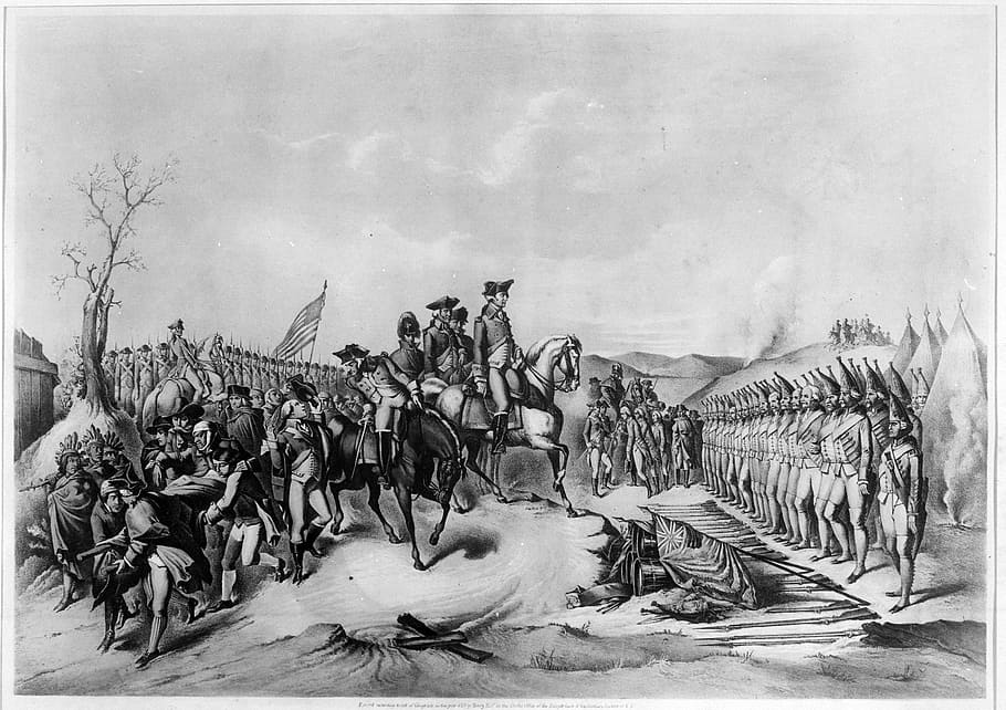 Surrender of the Hessians at Trenton, New Jersey, army, battle, HD wallpaper