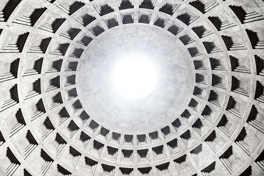 Pantheon, Rome, Blanket, Roof, hall, construction, building HD wallpaper
