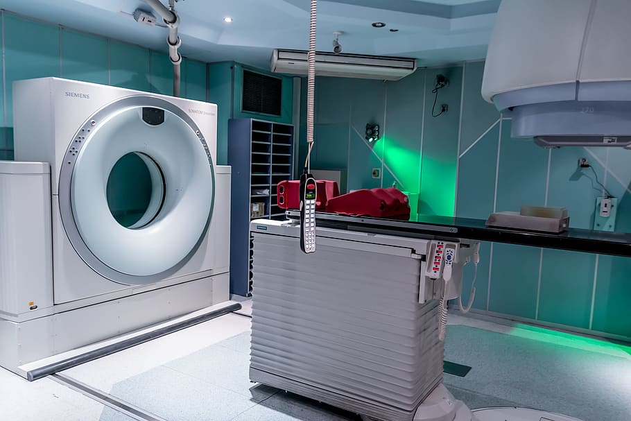 white and gray MRI machine, magnetic resonance imaging, diagnostics, HD wallpaper