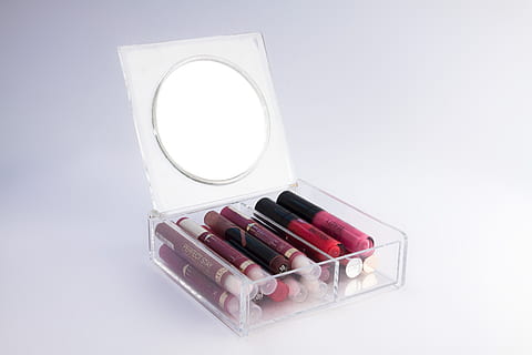 liquid lipstick in clear plastic box, Lip Gloss, Cosmetics HD wallpaper
