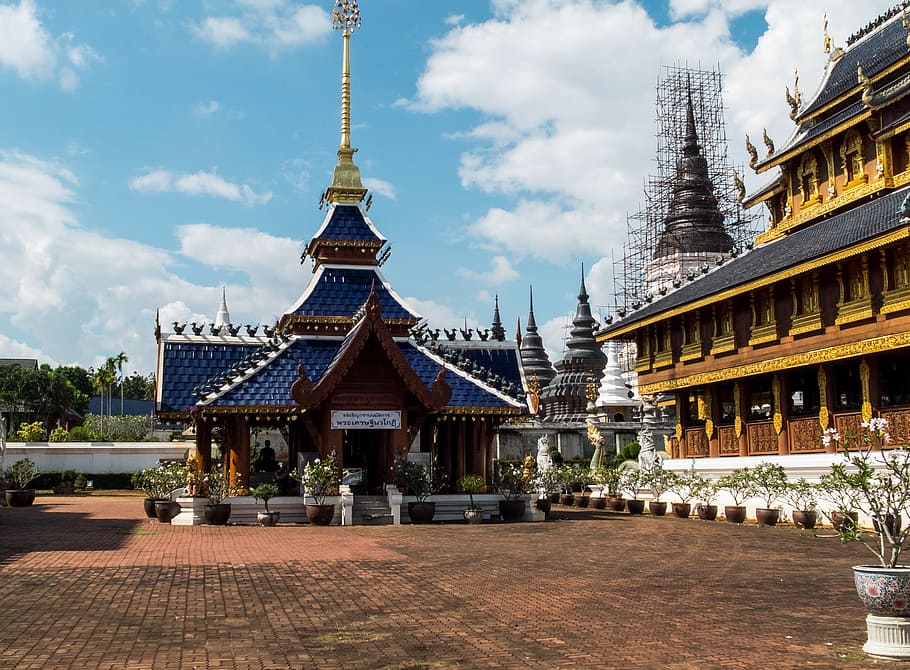 Temple, Complex, North Thailand, temple complex, asia, architecture HD wallpaper