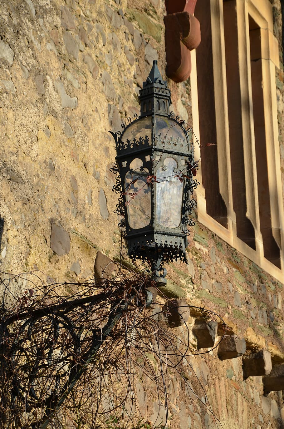 Lantern, Castle, Wall, Lighting, building, historically, architecture HD wallpaper