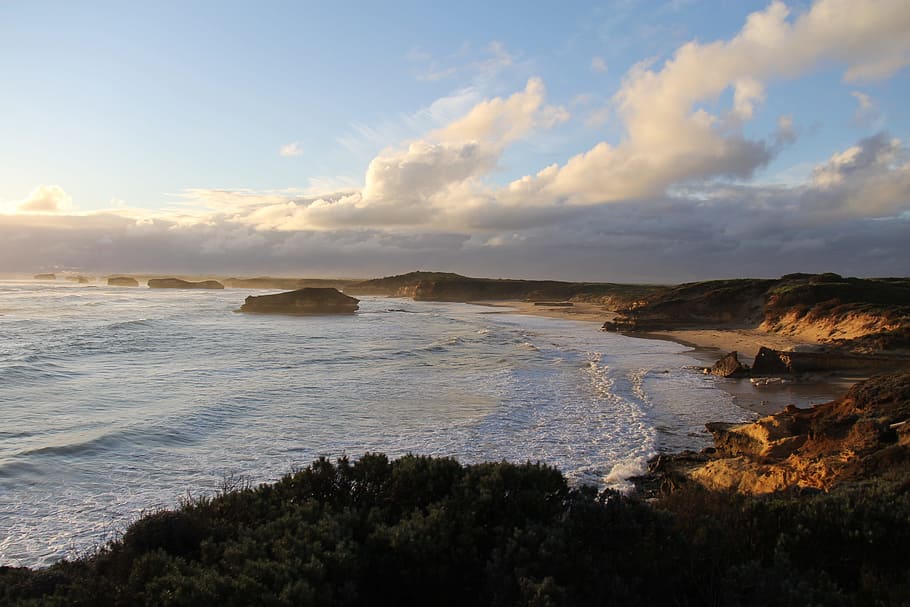ocean, australia, sea, landscape, road, victoria, great, travel, HD wallpaper