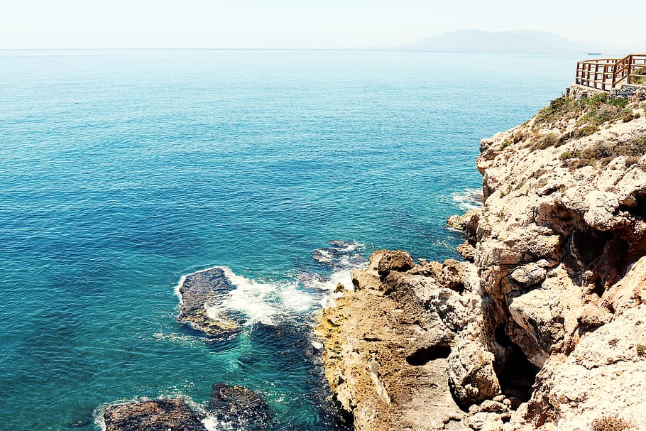 sea, nature, ocean, rocks, cliff, coast, water, scenics - nature HD wallpaper