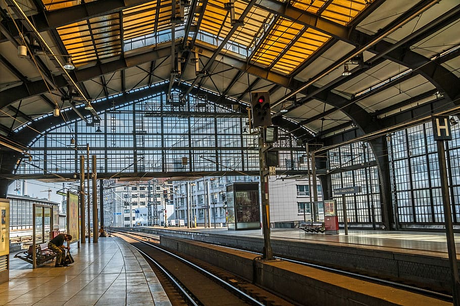 berlin, station friedrichstraße, train, within, transport system HD wallpaper