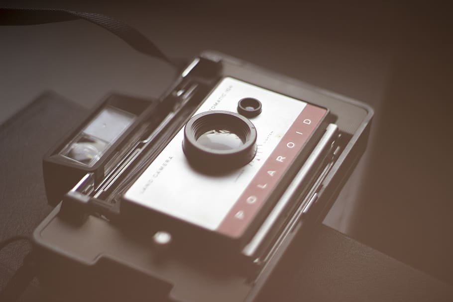 camera, instant camera, polaroid, technology, indoors, arts culture and entertainment HD wallpaper