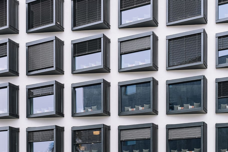 architectural photography of building, facade, windows, big HD wallpaper
