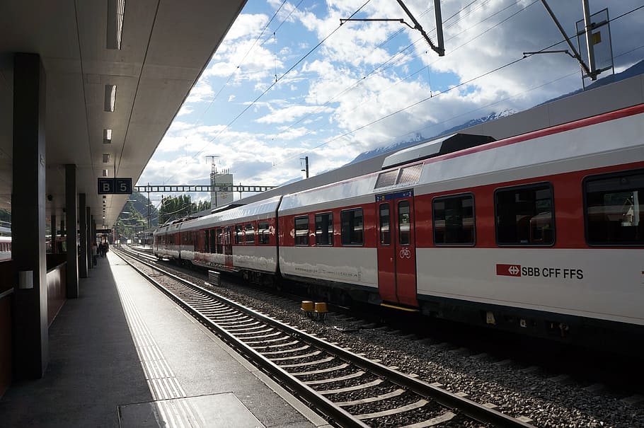 switzerland, train, station, railroad Track, transportation HD wallpaper