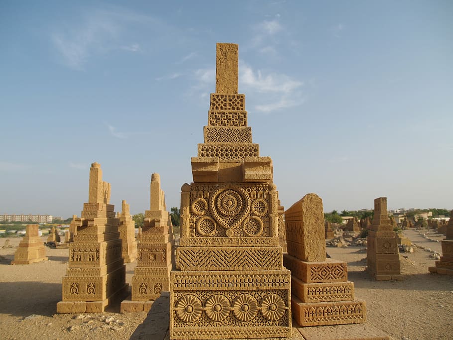 chaukundi, tombs, karachi, pakistan, famous Place, asia, architecture