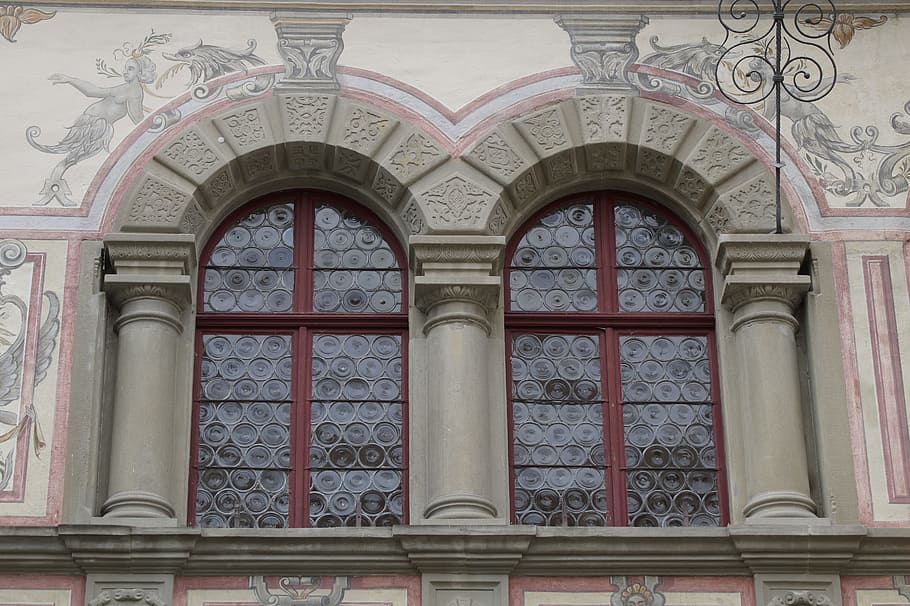 Window, Painted, Old, Historically, slug glass, butzenglasscheiben HD wallpaper