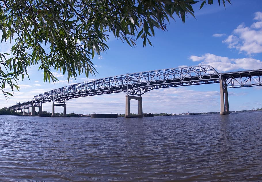 pennsylvania, bridge, span, spanning, steel, architecture, sky HD wallpaper