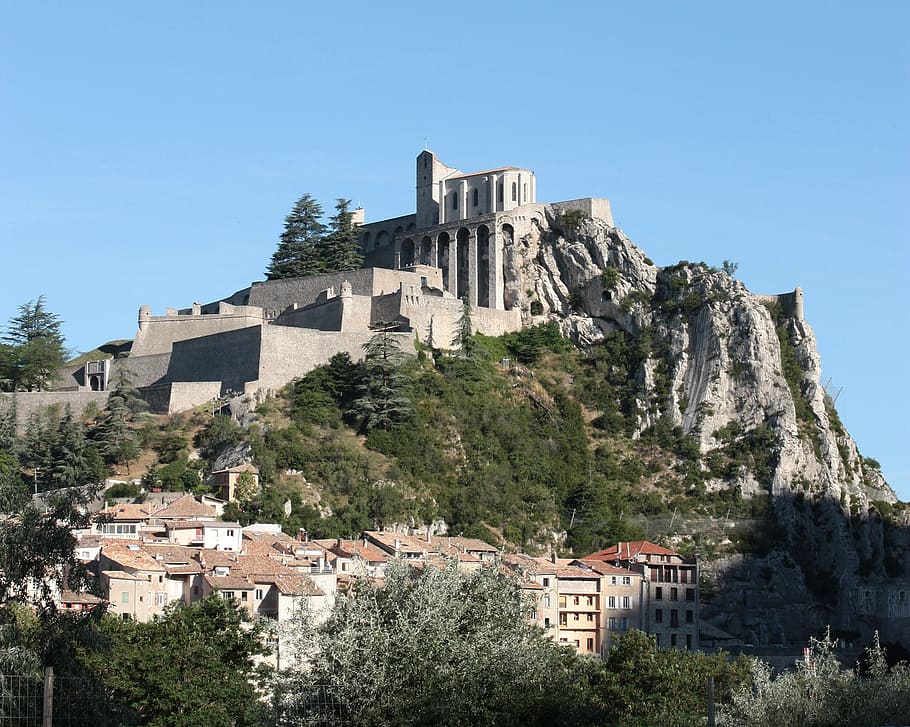 architecture, citadel, fortification, castle, vauban, sisteron HD wallpaper