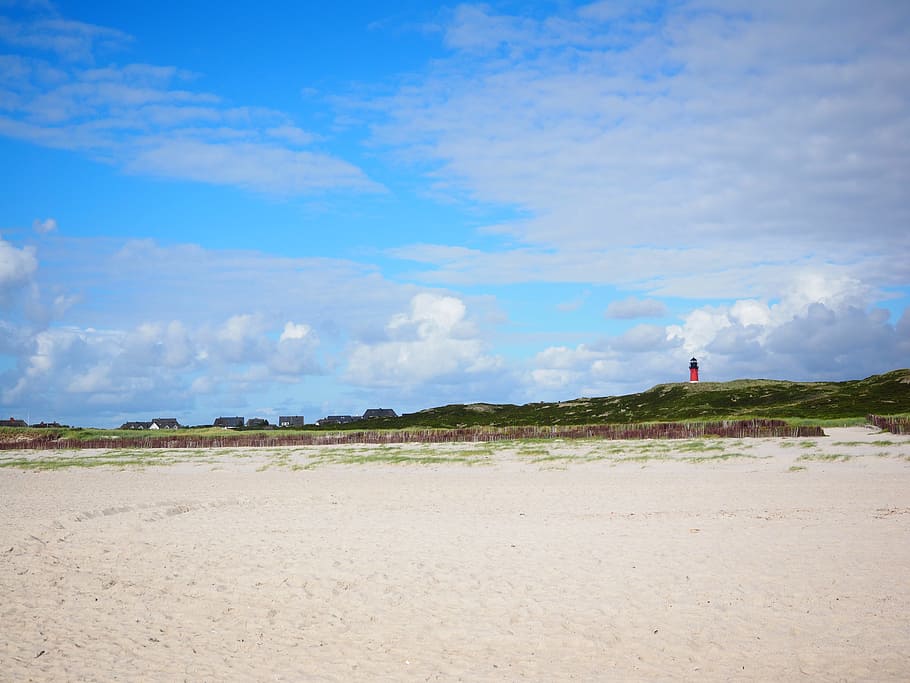 hörnum, beach, sylt, country houses, holiday, holiday idyll, HD wallpaper