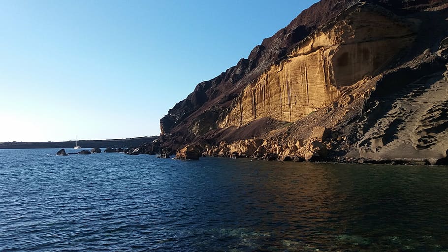 landscape, rock, sea, nature, water, coastline, scenics, sky HD wallpaper