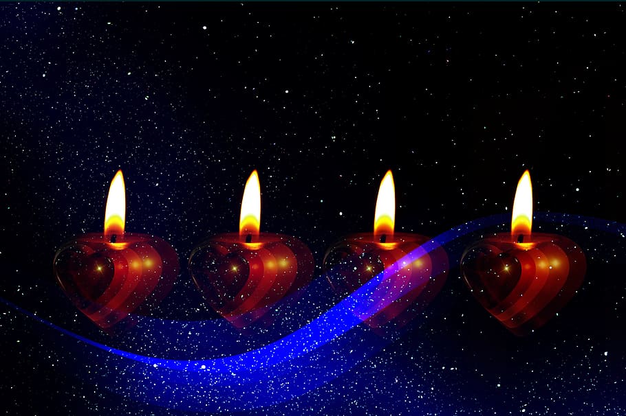 candle, advent, third, christmas eve, celebration, december HD wallpaper