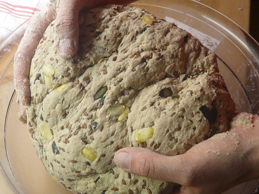 person mixing dough, Bread, Form, Bake, unwrought, knead, flour HD wallpaper